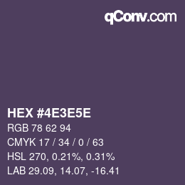 Código de color: HEX #4E3E5E | qconv.com