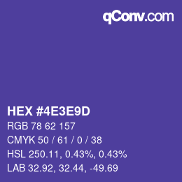 Color code: HEX #4E3E9D | qconv.com