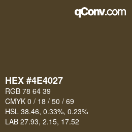 Color code: HEX #4E4027 | qconv.com