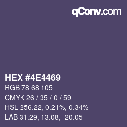 Color code: HEX #4E4469 | qconv.com