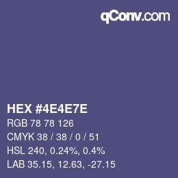 Color code: HEX #4E4E7E | qconv.com