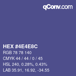 Color code: HEX #4E4E8C | qconv.com