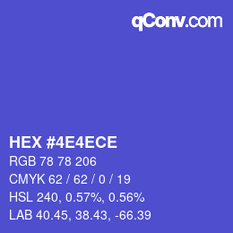 カラーコード: HEX #4E4ECE | qconv.com