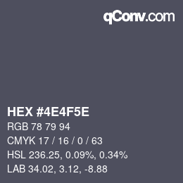 Color code: HEX #4E4F5E | qconv.com