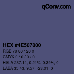 Color code: HEX #4E507800 | qconv.com