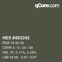 Color code: HEX #4E5242 | qconv.com