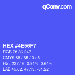 カラーコード: HEX #4E56F7 | qconv.com
