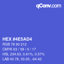 颜色代码: HEX #4E5AD4 | qconv.com