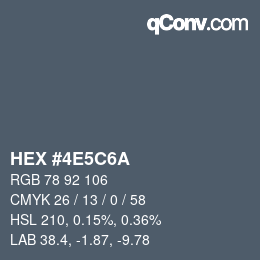 Color code: HEX #4E5C6A | qconv.com