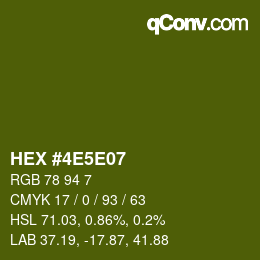 Color code: HEX #4E5E07 | qconv.com