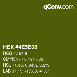 Color code: HEX #4E5E08 | qconv.com