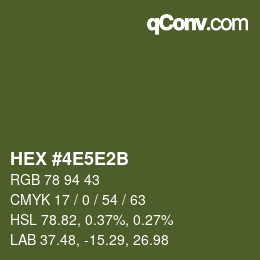 Código de color: HEX #4E5E2B | qconv.com