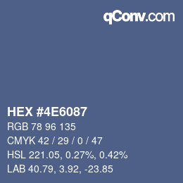 Color code: HEX #4E6087 | qconv.com