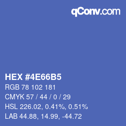 Color code: HEX #4E66B5 | qconv.com