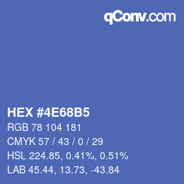 Color code: HEX #4E68B5 | qconv.com