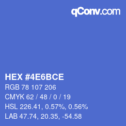 Color code: HEX #4E6BCE | qconv.com