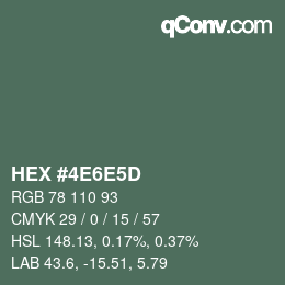 Color code: HEX #4E6E5D | qconv.com