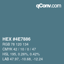 Color code: HEX #4E7886 | qconv.com