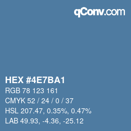 Color code: HEX #4E7BA1 | qconv.com