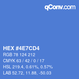 カラーコード: HEX #4E7CD4 | qconv.com