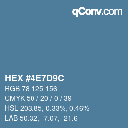 Color code: HEX #4E7D9C | qconv.com