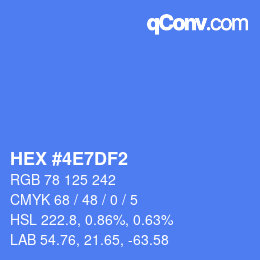 Color code: HEX #4E7DF2 | qconv.com