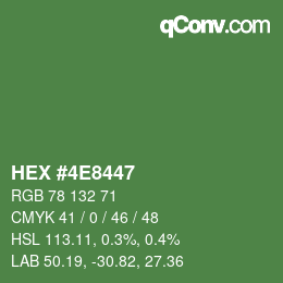 Color code: HEX #4E8447 | qconv.com