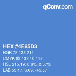 Color code: HEX #4E85D3 | qconv.com