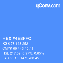 カラーコード: HEX #4E8FFC | qconv.com