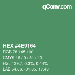 Color code: HEX #4E9164 | qconv.com