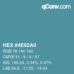 Color code: HEX #4E92A0 | qconv.com