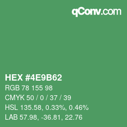 Color code: HEX #4E9B62 | qconv.com