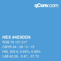 カラーコード: HEX #4E9DD9 | qconv.com