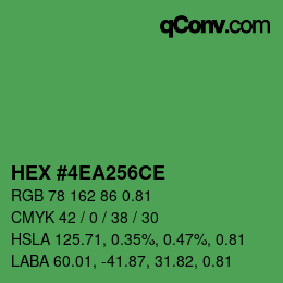 カラーコード: HEX #4EA256CE | qconv.com