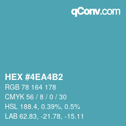 Farbcode: HEX #4EA4B2 | qconv.com
