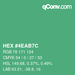 Farbcode: HEX #4EAB7C | qconv.com
