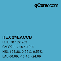 Color code: HEX #4EACCB | qconv.com