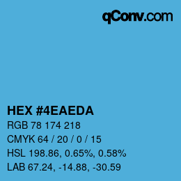 颜色代码: HEX #4EAEDA | qconv.com