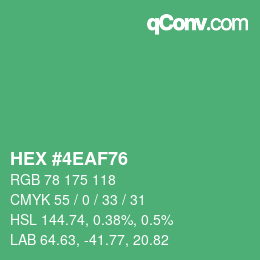 Color code: HEX #4EAF76 | qconv.com