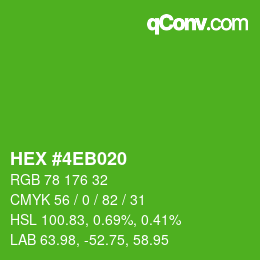 Color code: HEX #4EB020 | qconv.com