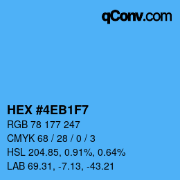 Color code: HEX #4EB1F7 | qconv.com