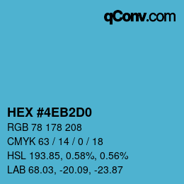 颜色代码: HEX #4EB2D0 | qconv.com