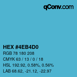 Color code: HEX #4EB4D0 | qconv.com