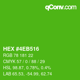 Farbcode: HEX #4EB516 | qconv.com