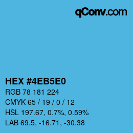 Color code: HEX #4EB5E0 | qconv.com
