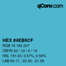 カラーコード: HEX #4EB6CF | qconv.com