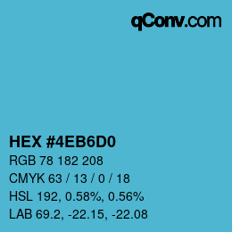 Color code: HEX #4EB6D0 | qconv.com