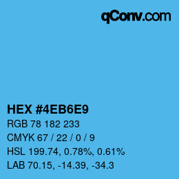 Color code: HEX #4EB6E9 | qconv.com