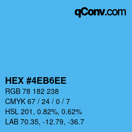 カラーコード: HEX #4EB6EE | qconv.com