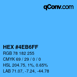 Color code: HEX #4EB6FF | qconv.com